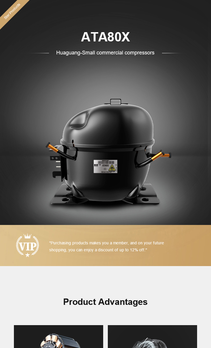 Huaguang Compressor ATA80X, technical parameters pdf, structure diagram