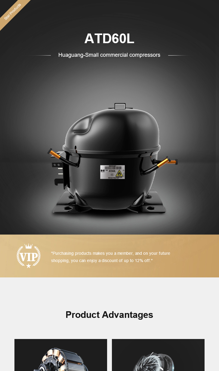 Huaguang Compressor ATD60L, technical parameters pdf, structure diagram