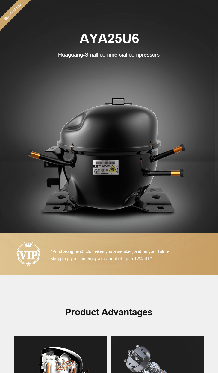 Huaguang Compressor AYA25U6, technical parameters pdf, structure diagram