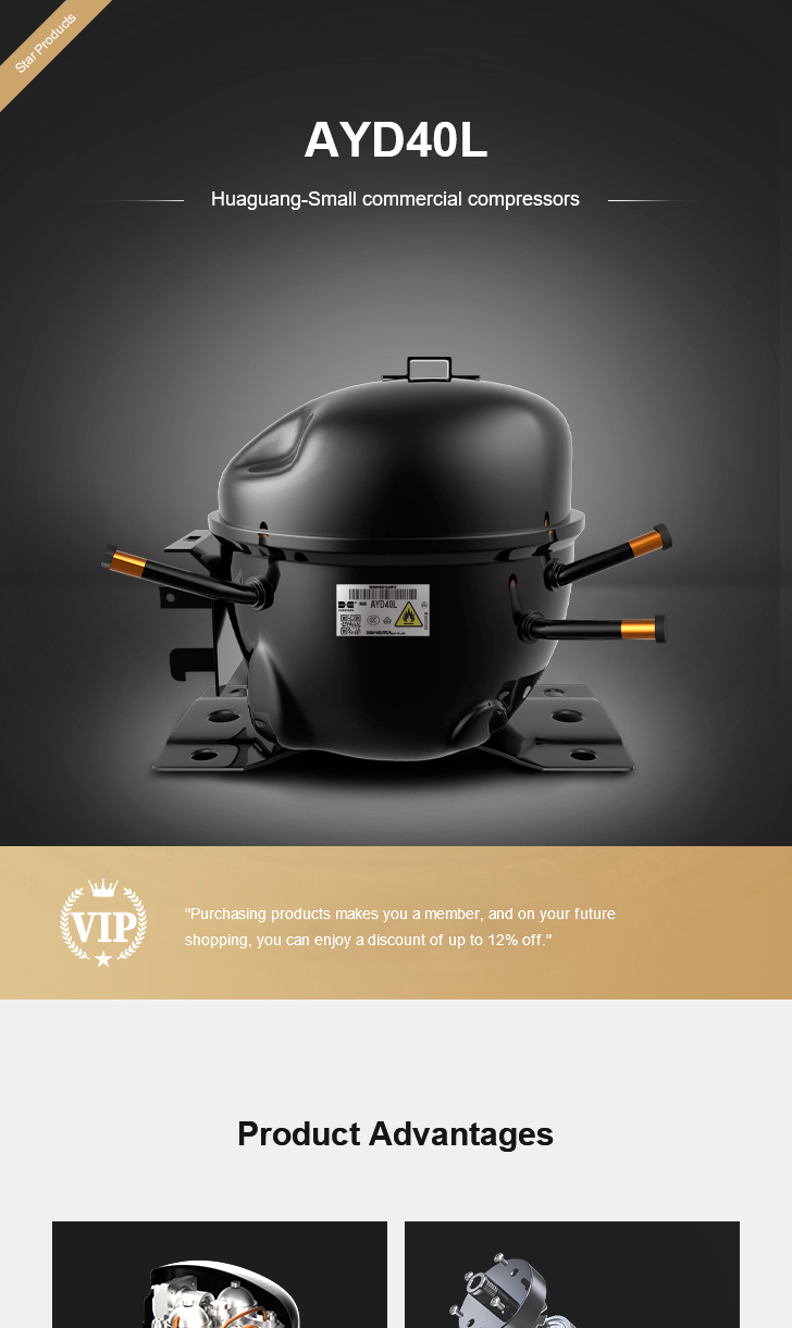 Huaguang Compressor AYD40L, technical parameters pdf, structure diagram