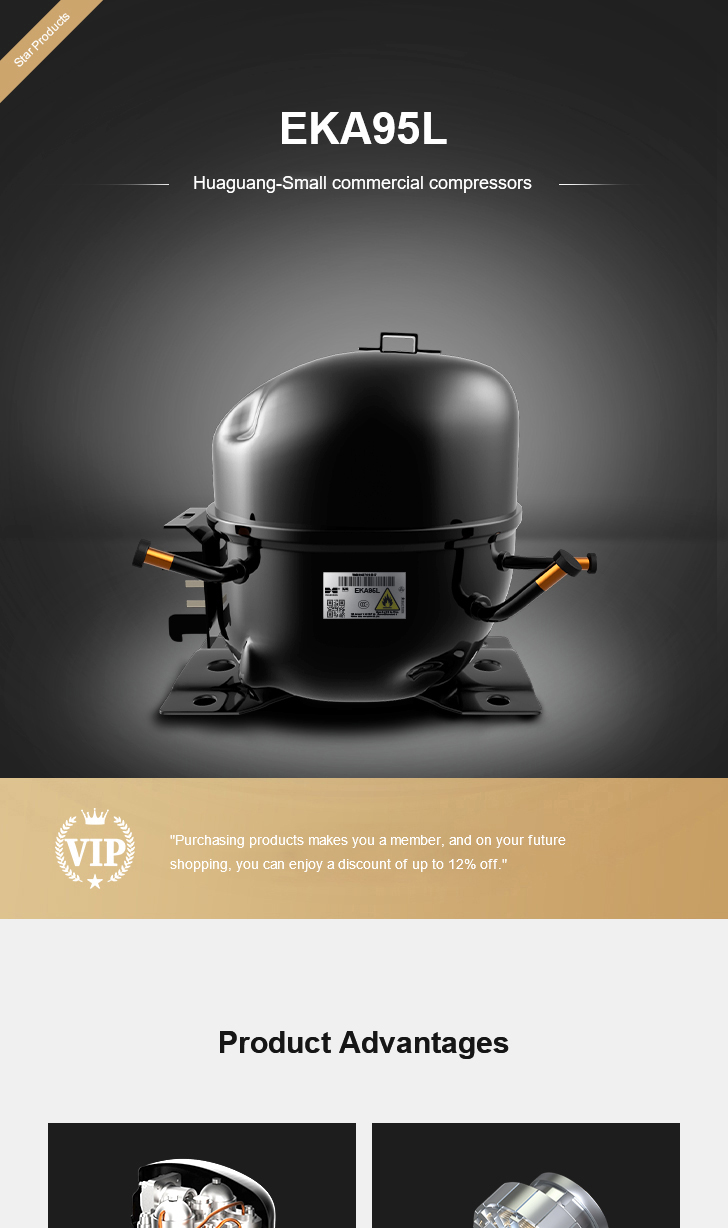 Huaguang Compressor EKA95L, technical parameters pdf, structure diagram