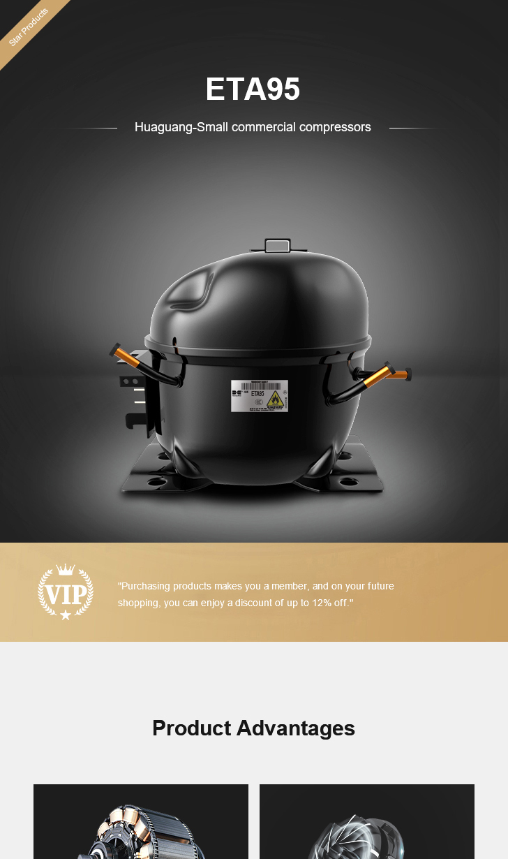 Huaguang Compressor ETA95, technical parameters pdf, structure diagram