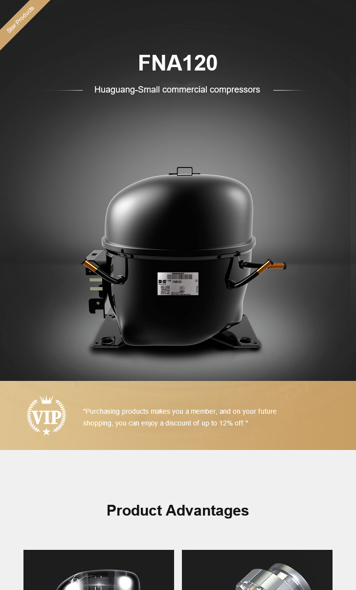 Huaguang Compressor FNA120, technical parameters pdf, structure diagram