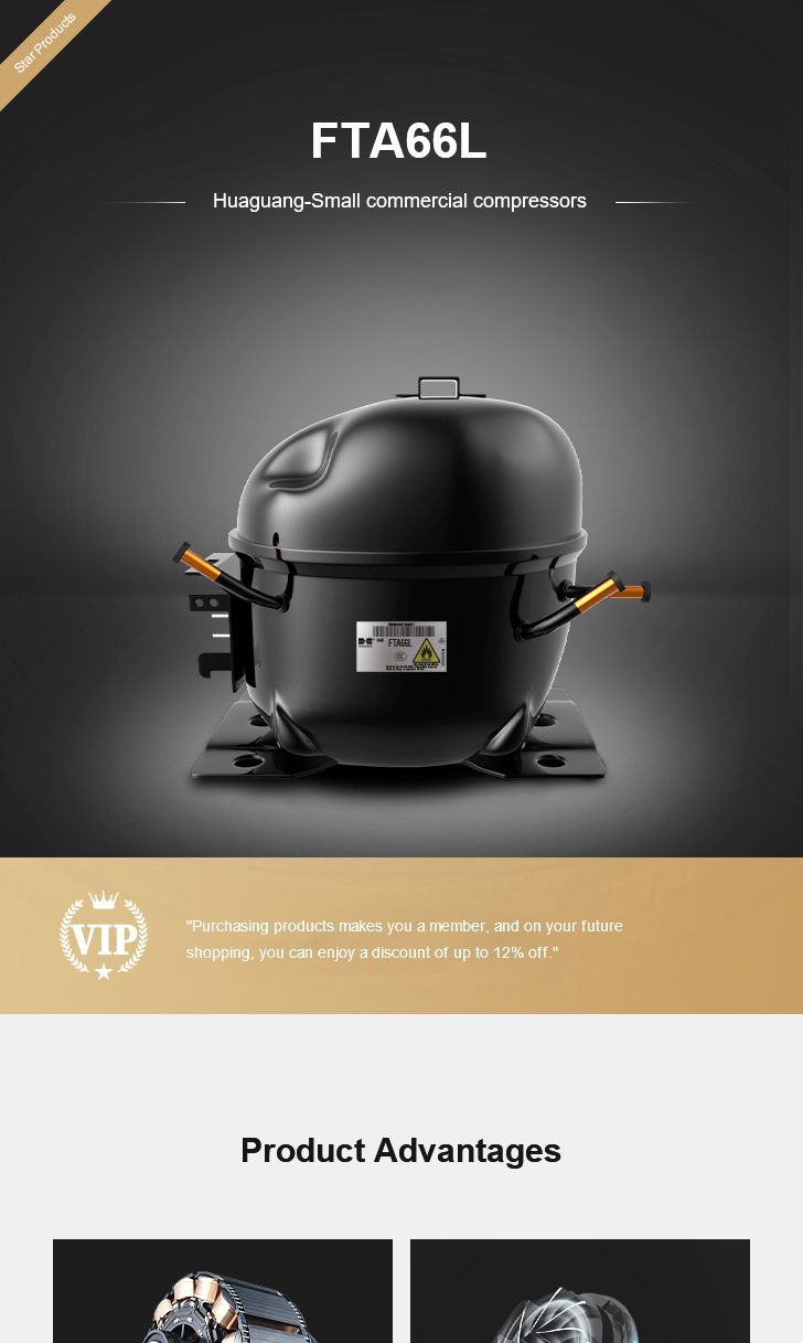 Huaguang Compressor FTA66L, technical parameters pdf, structure diagram