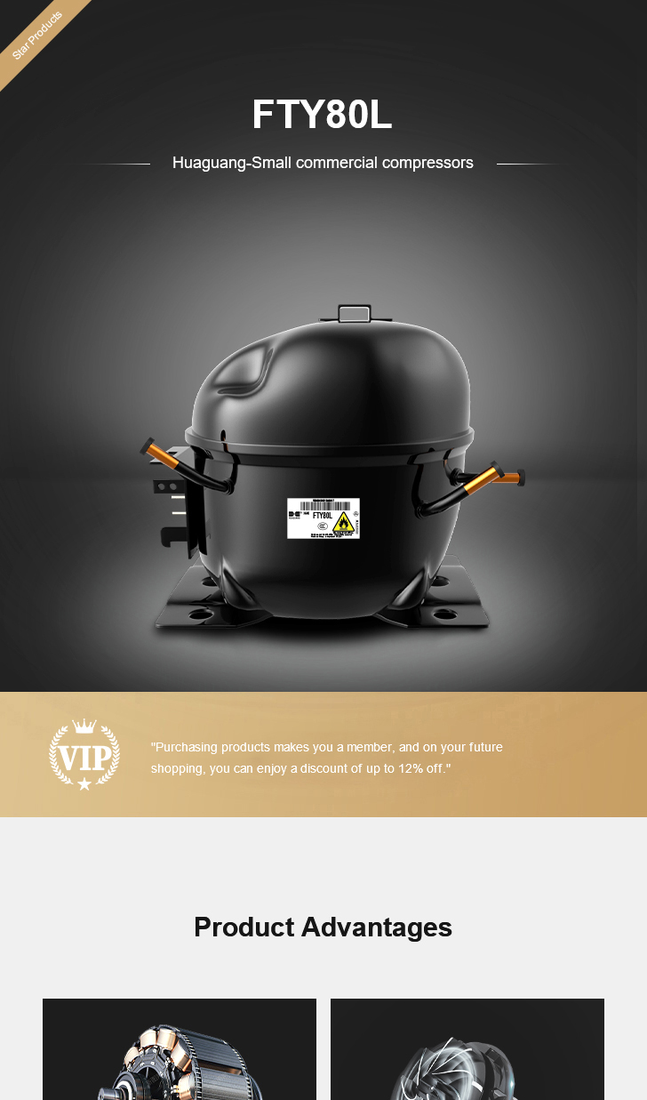 Huaguang Compressor FTY80L, technical parameters pdf, structure diagram