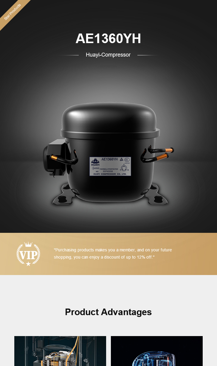 Huayi Compressor AE1360YH, technical parameters pdf, structure diagram