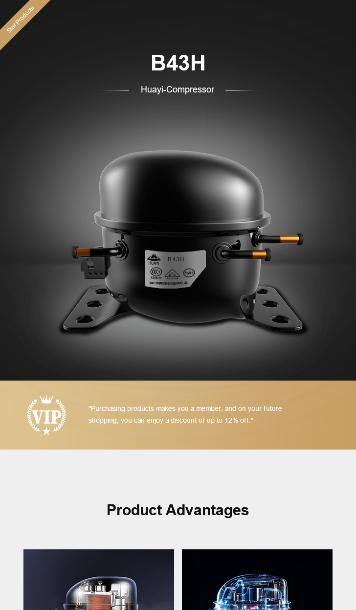 Huayi Compressor B43H, technical parameters pdf, structure diagram