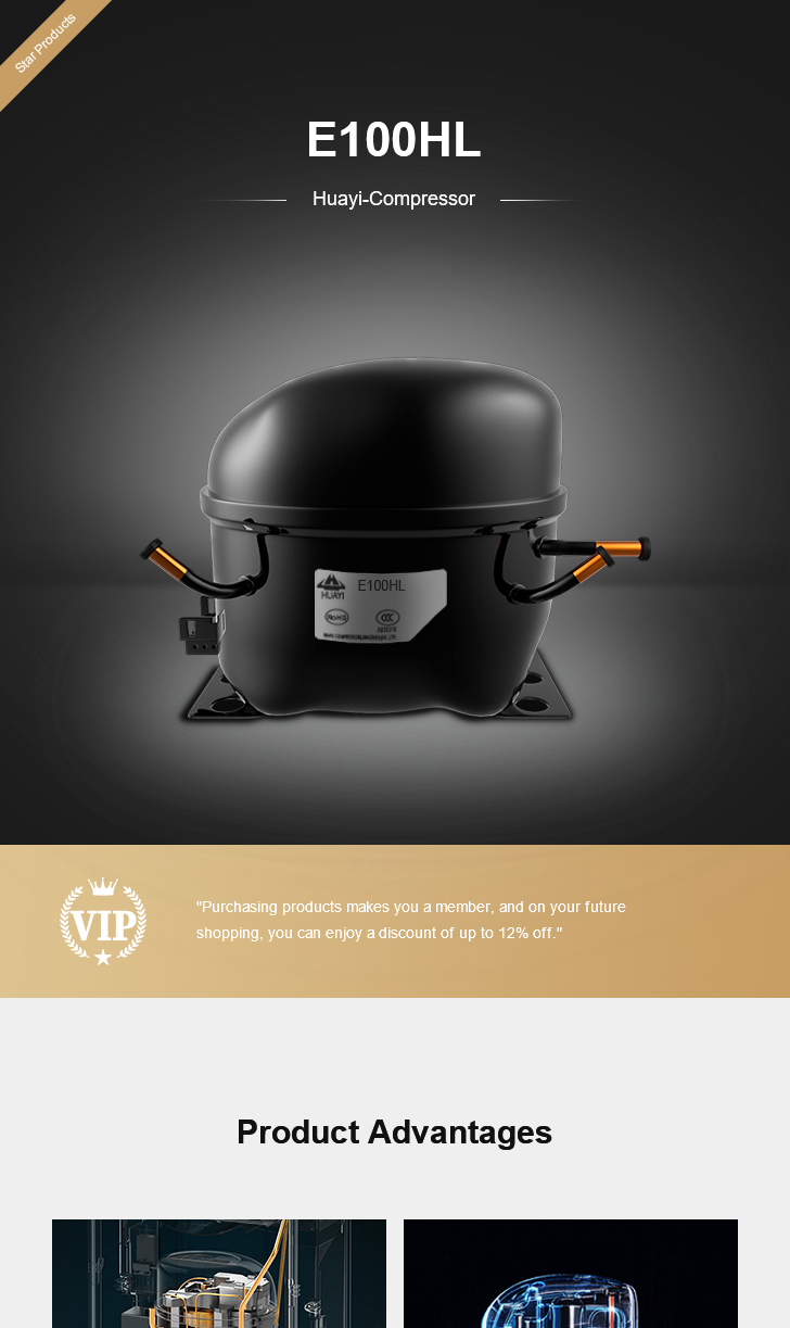 Huayi Compressor E100HL, technical parameters pdf, structure diagram