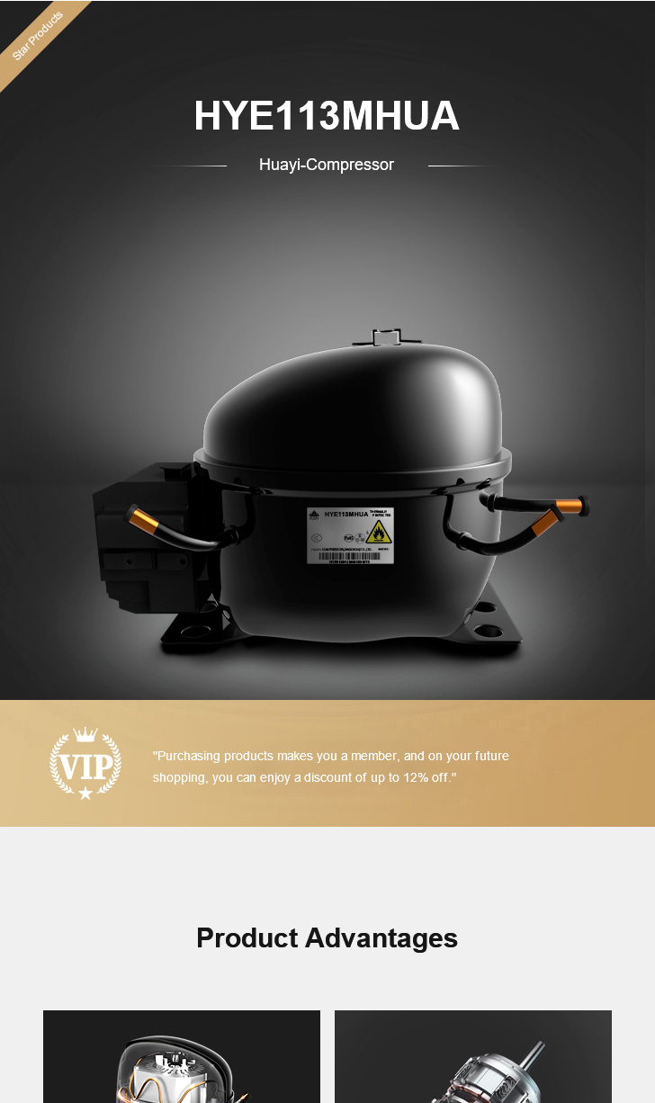 Huayi Compressor HYE113MHUa, technical parameters pdf, structure diagram