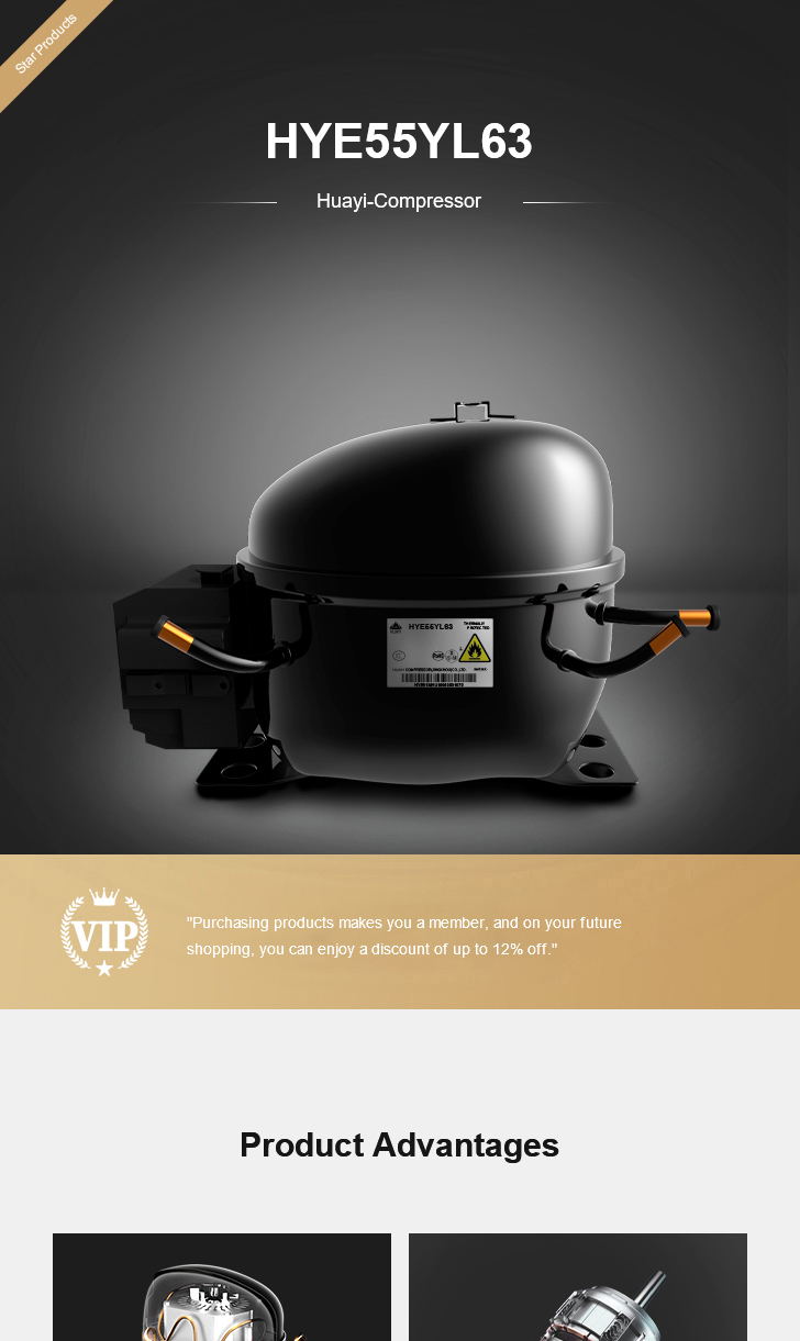 Huayi Compressor HYE55YL63, technical parameters pdf, structure diagram