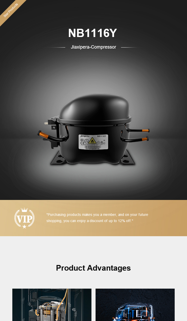 jiaxipera Compressor NB1116Y, technical parameters pdf, structure diagram