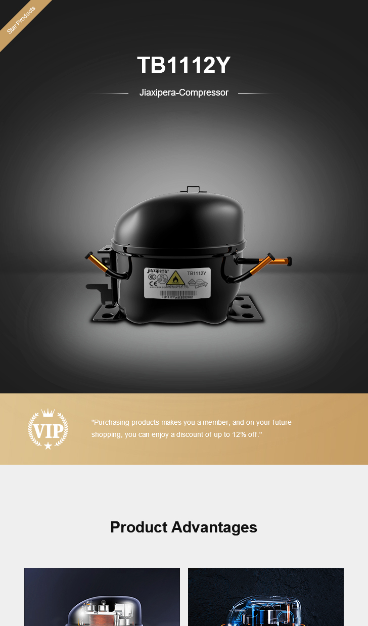 jiaxipera Compressor TB1112Y, technical parameters pdf, structure diagram