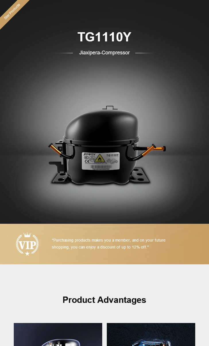 jiaxipera Compressor TG1110Y, technical parameters pdf, structure diagram