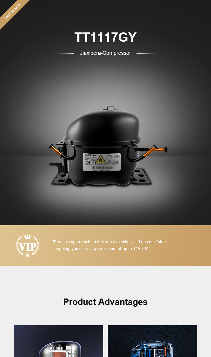 jiaxipera Compressor TT1117GY, technical parameters pdf, structure diagram