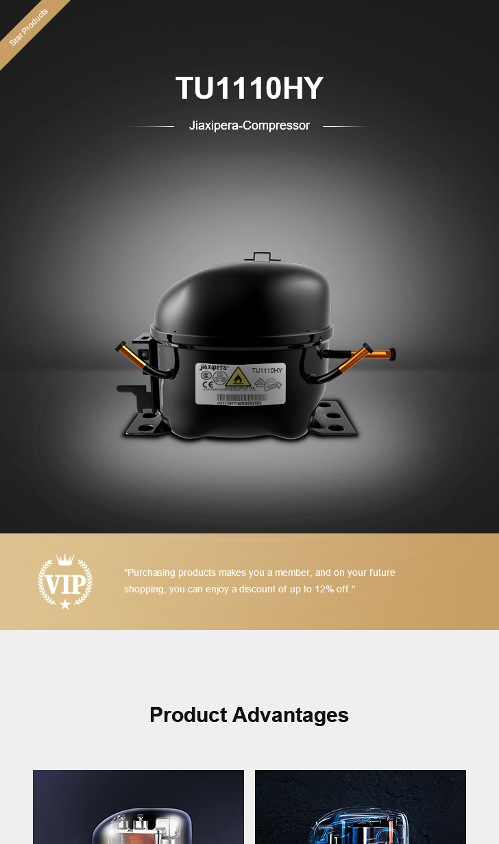 jiaxipera Compressor TU1110HY, technical parameters pdf, structure diagram