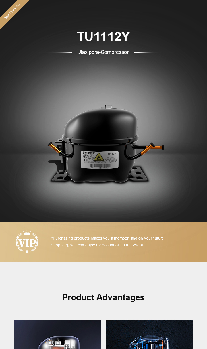 jiaxipera Compressor TU1112Y, technical parameters pdf, structure diagram