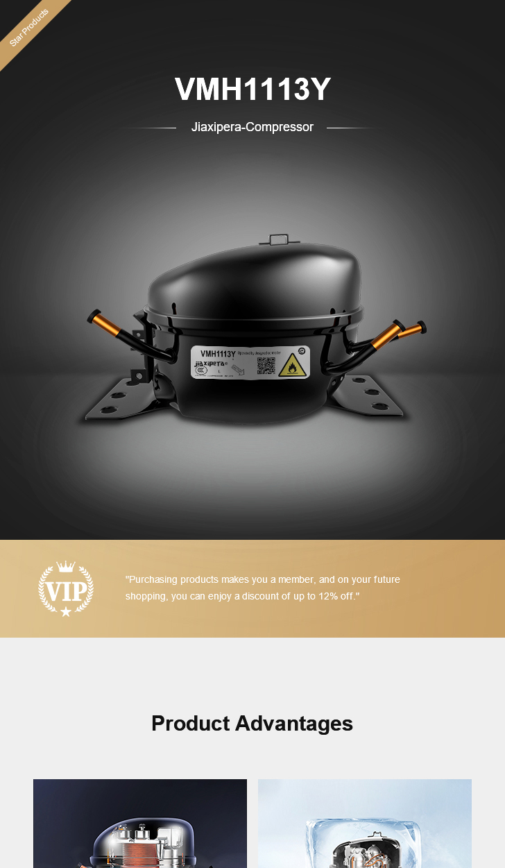 jiaxipera Compressor VMH1113Y, technical parameters pdf, structure diagram