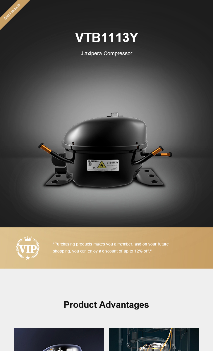 jiaxipera Compressor VTB1113Y, technical parameters pdf, structure diagram