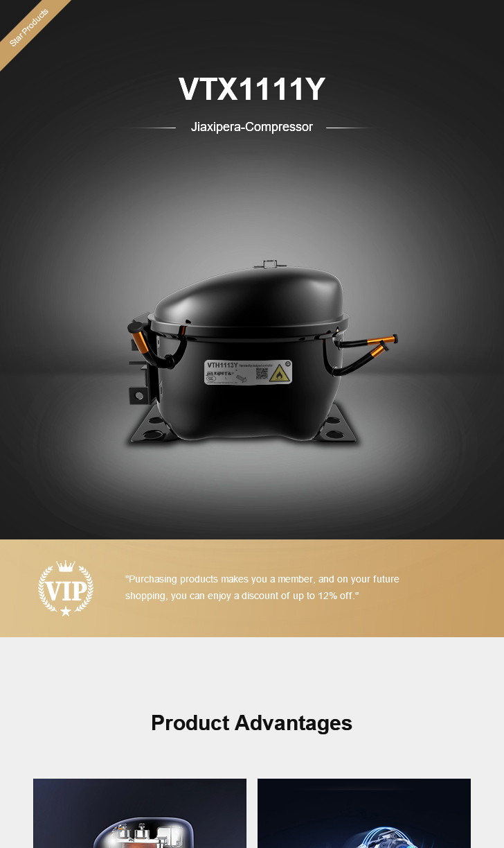 jiaxipera Compressor VTH1113Y, technical parameters pdf, structure diagram