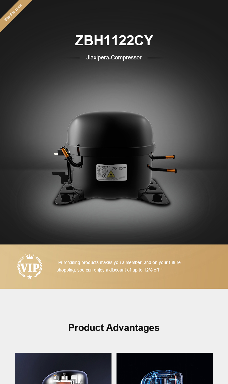 jiaxipera Compressor ZBH1122CY, technical parameters pdf, structure diagram