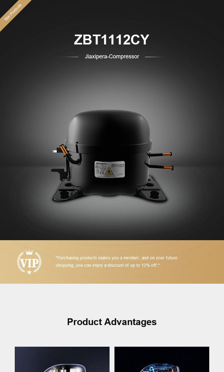 jiaxipera Compressor ZBT1112CY, technical parameters pdf, structure diagram