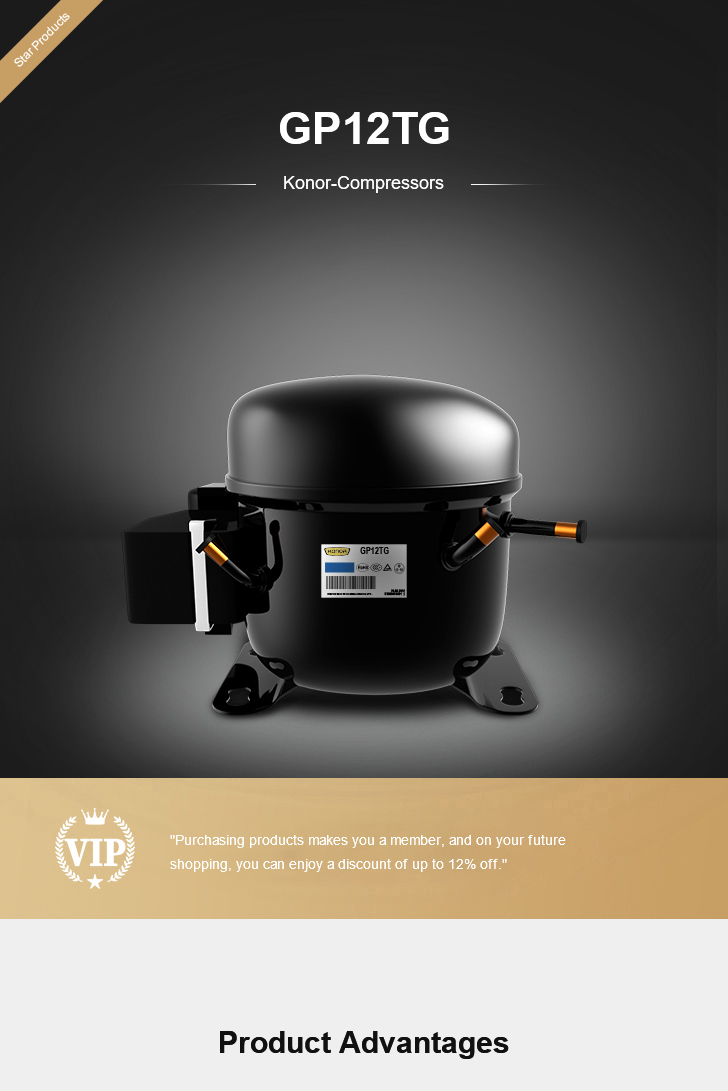 KONOR Compressor GP12TG, technical parameters pdf, structure diagram