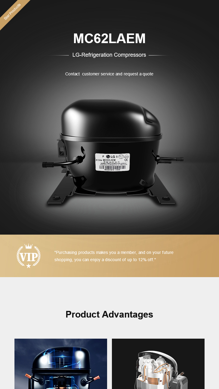 LG Compressor MC62LAEM, technical parameters pdf, structure diagram