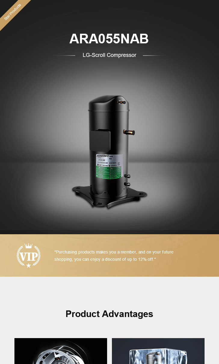 LG Compressor ARA055NAB, technical parameters pdf, structure diagram