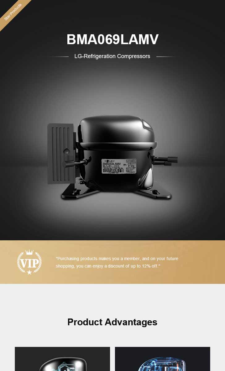 LG Compressor BMA069LAMV, technical parameters pdf, structure diagram