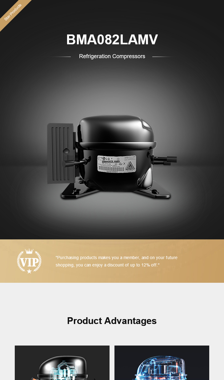 LG Compressor BMA082LAMV, technical parameters pdf, structure diagram