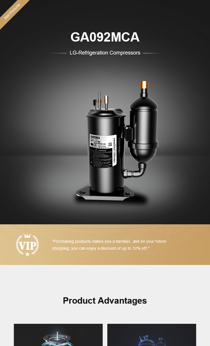 LG Compressor GA092MCA, technical parameters pdf, structure diagram