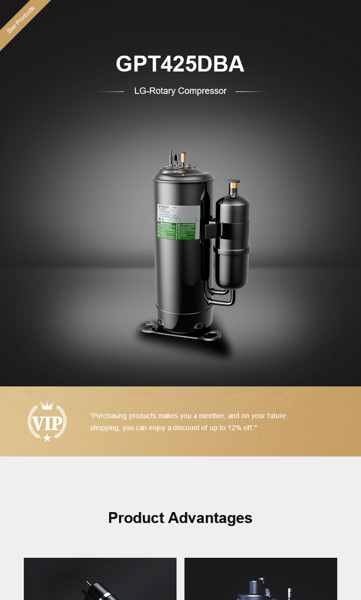 LG Compressor GPT425DBA, technical parameters pdf, structure diagram