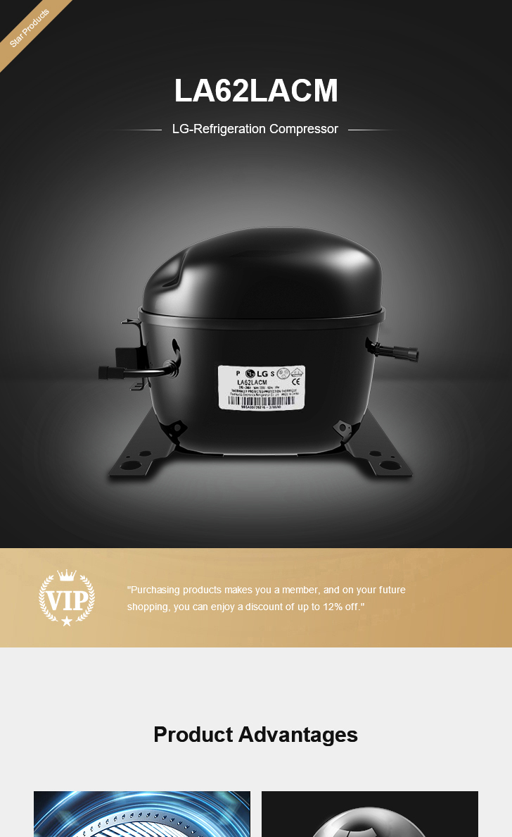 LG Compressor LA62LACM, technical parameters pdf, structure diagram