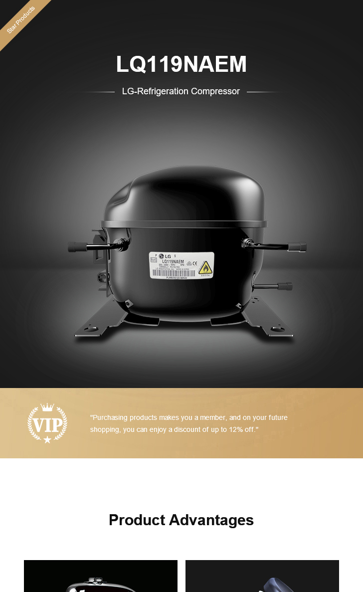 LG Compressor LQ119NAEM, technical parameters pdf, structure diagram