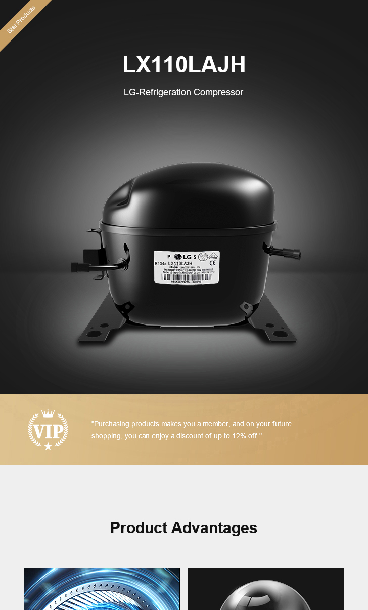 LG Compressor LX110LAJH, technical parameters pdf, structure diagram