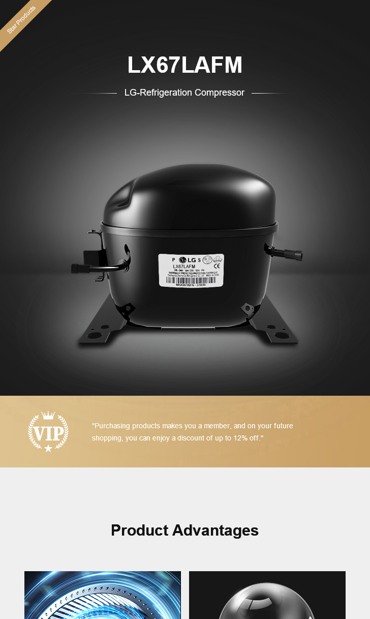 LG Compressor LX67LAFM, technical parameters pdf, structure diagram