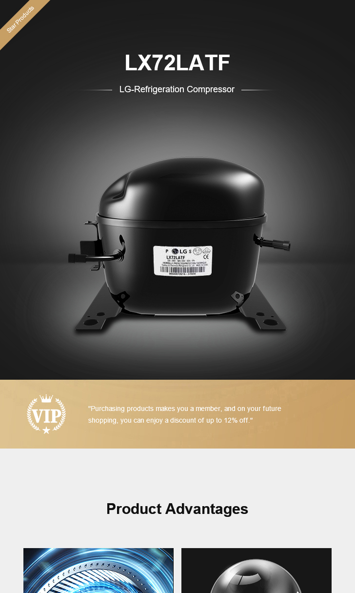 LG Compressor LX72LATF, technical parameters pdf, structure diagram