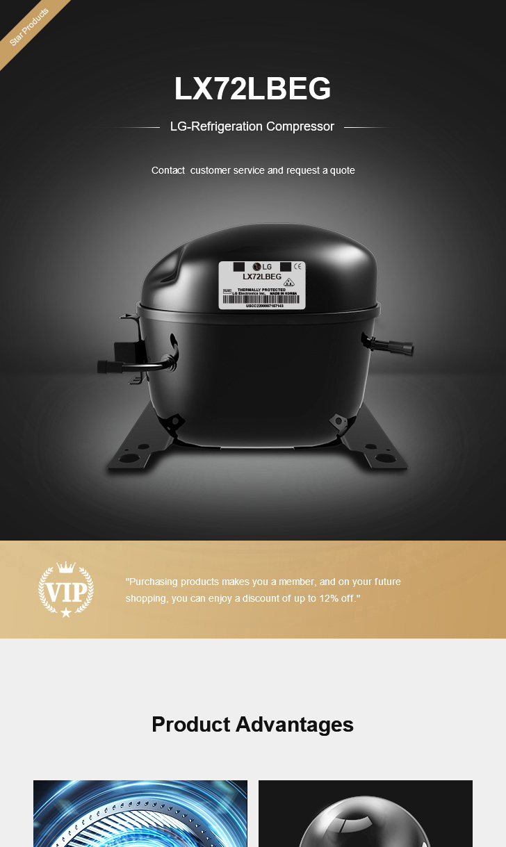 LG Compressor LX72LBEG, technical parameters pdf, structure diagram
