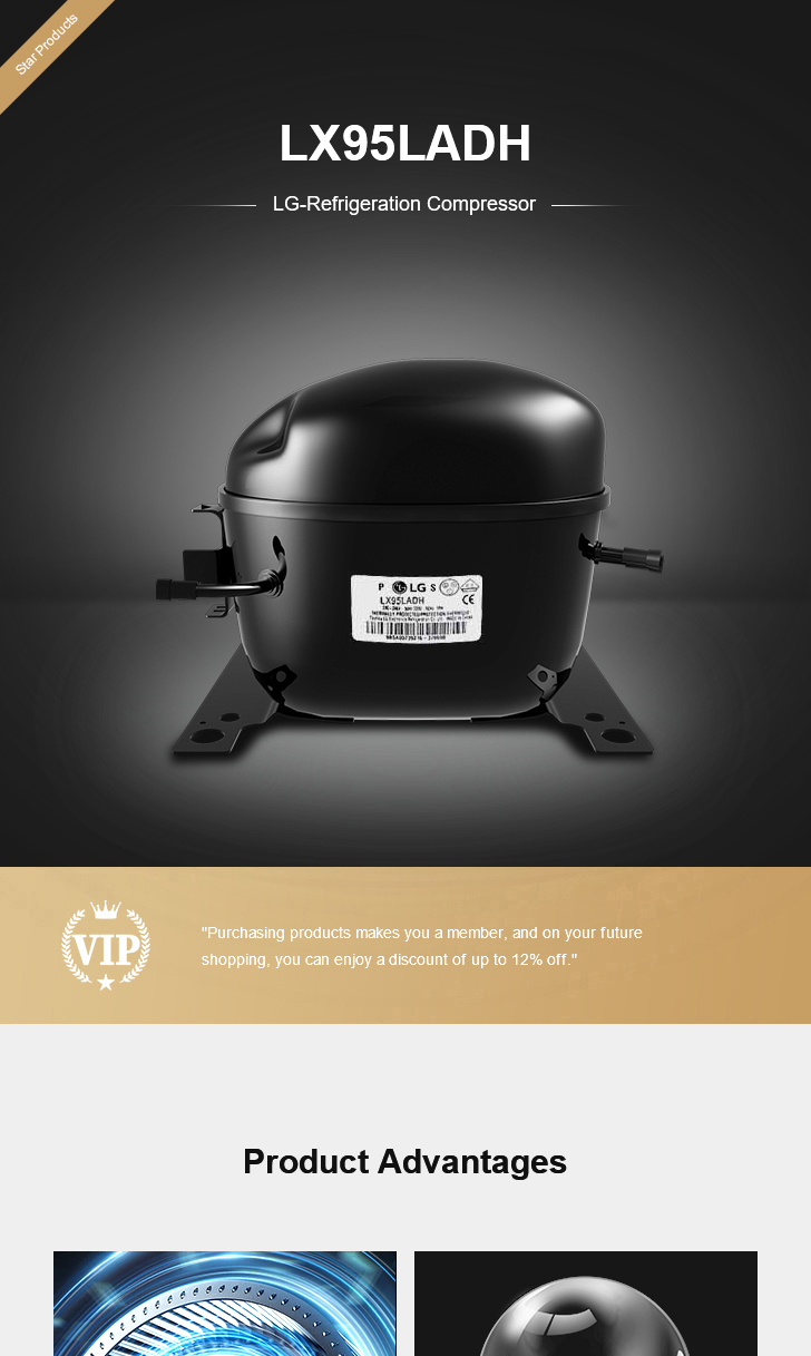 LG Compressor LX95LADH, technical parameters pdf, structure diagram