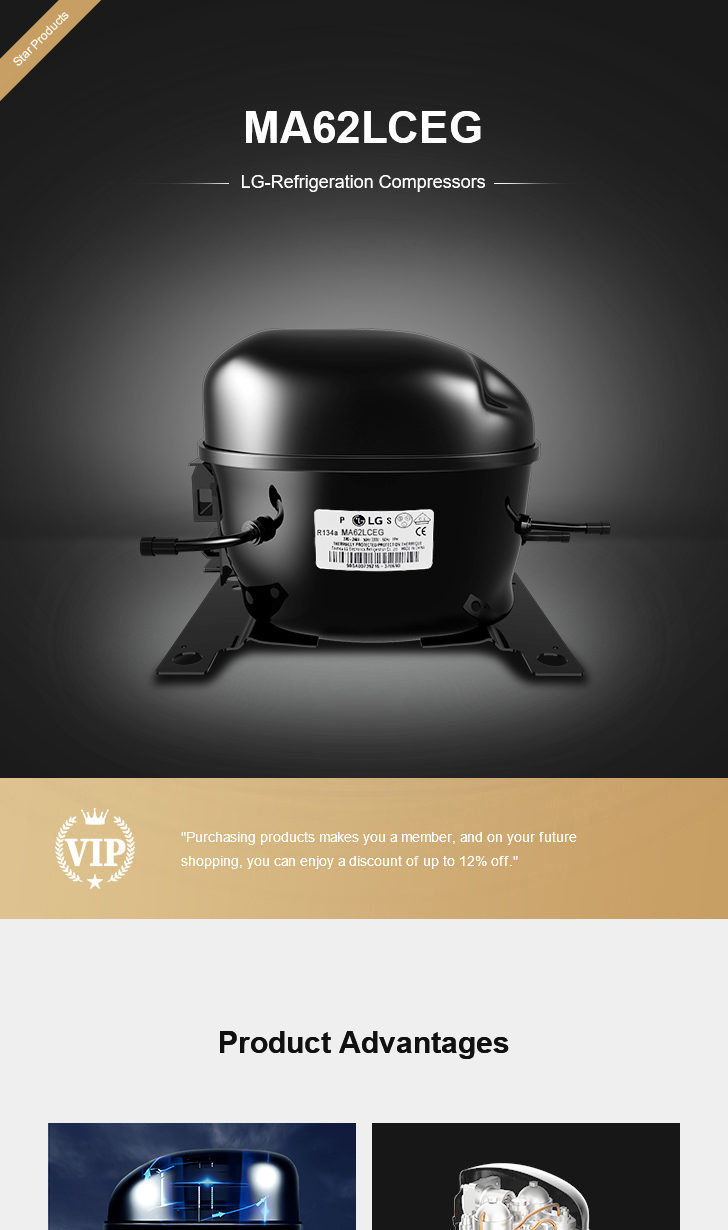 LG Compressor MA62LCEG, technical parameters pdf, structure diagram