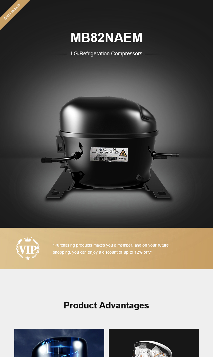 LG Compressor MB82NAEM, technical parameters pdf, structure diagram
