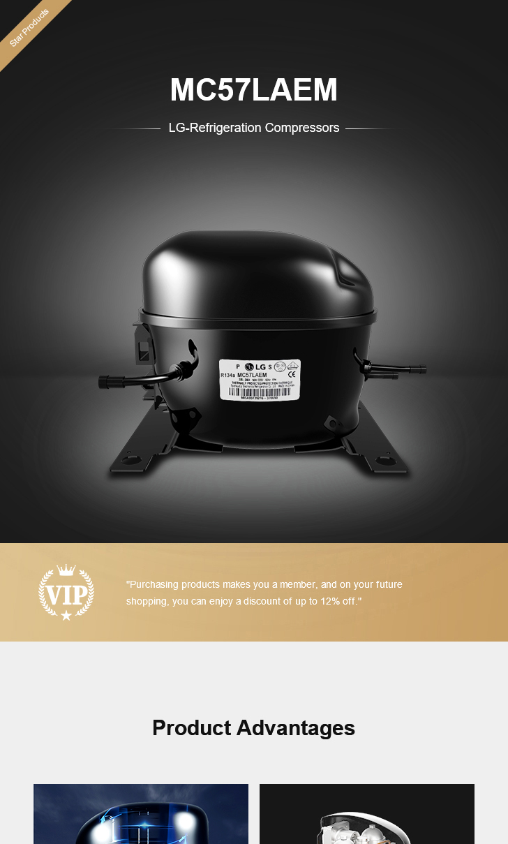 LG Compressor MC57LAEM, technical parameters pdf, structure diagram