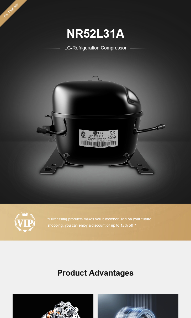 LG Compressor NR52L31A, technical parameters pdf, structure diagram