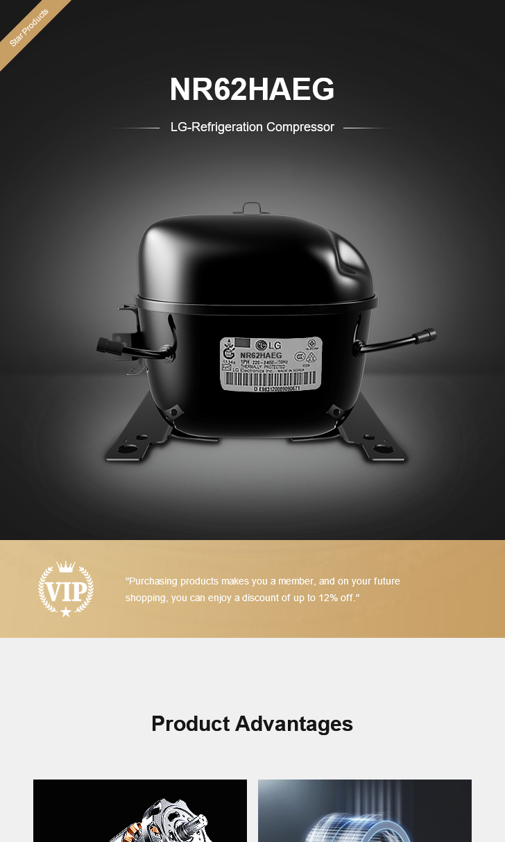 LG Compressor NR62HAEG, technical parameters pdf, structure diagram