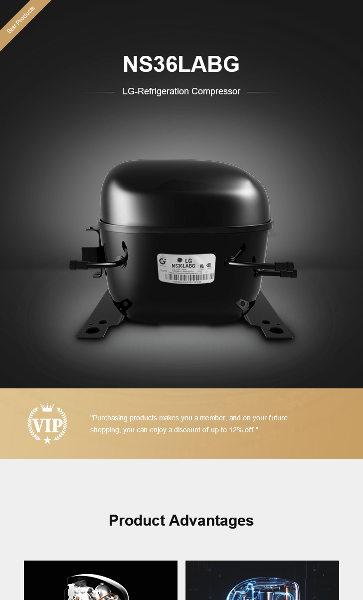 LG Compressor NS36LABG, technical parameters pdf, structure diagram