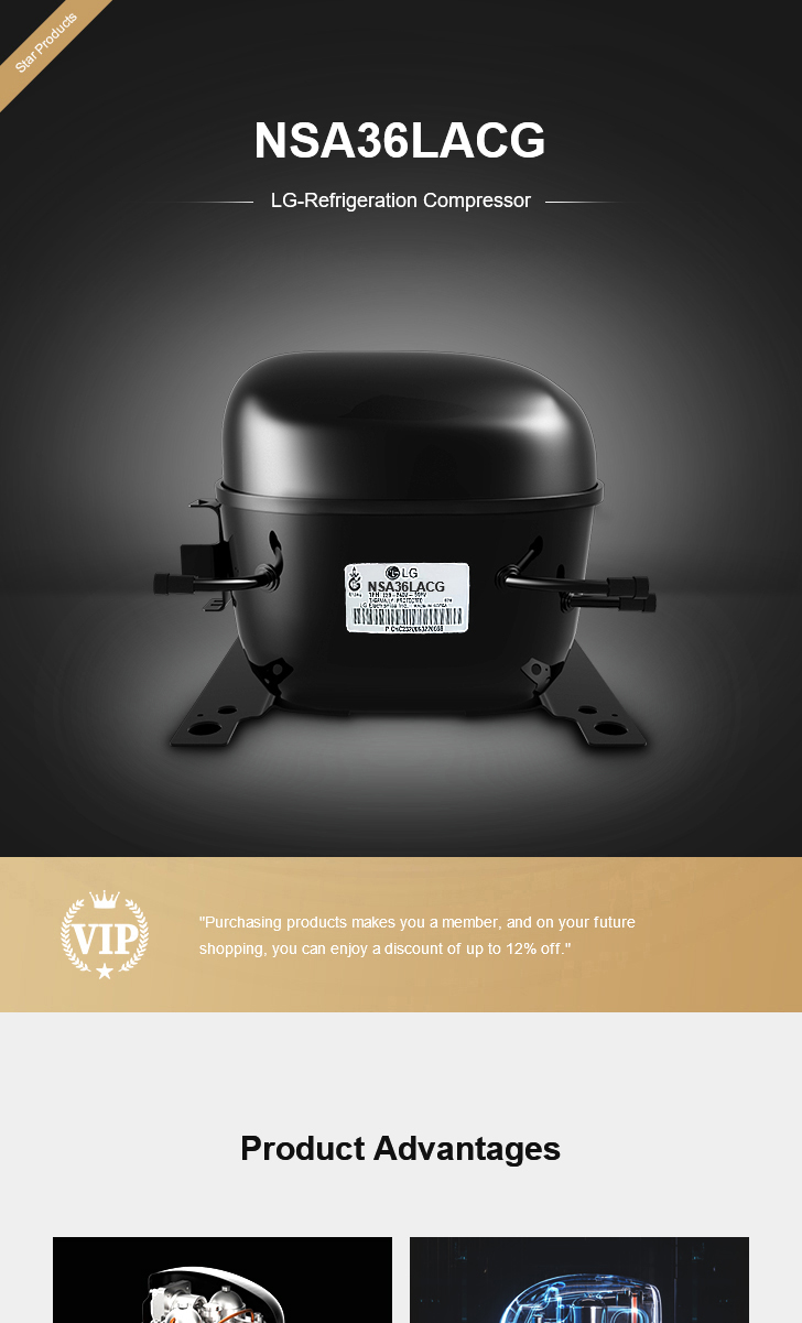 LG Compressor NSA36LACG, technical parameters pdf, structure diagram