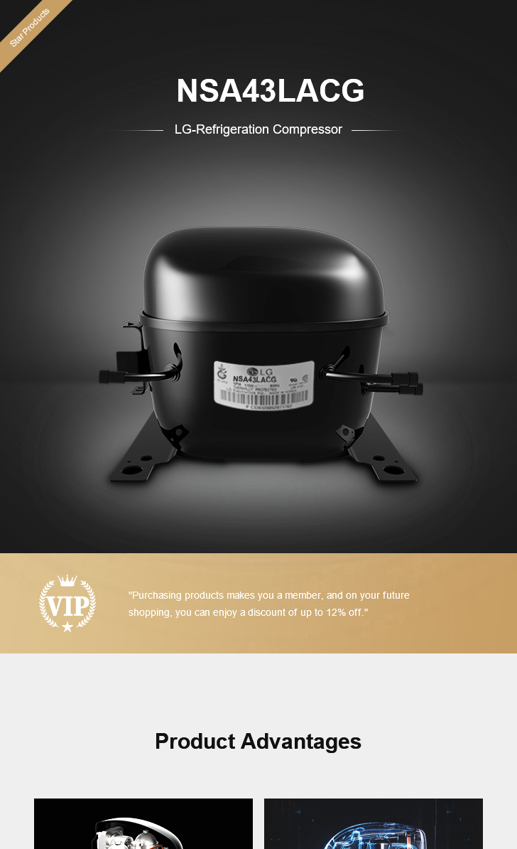 LG Compressor NSA43LACG, technical parameters pdf, structure diagram