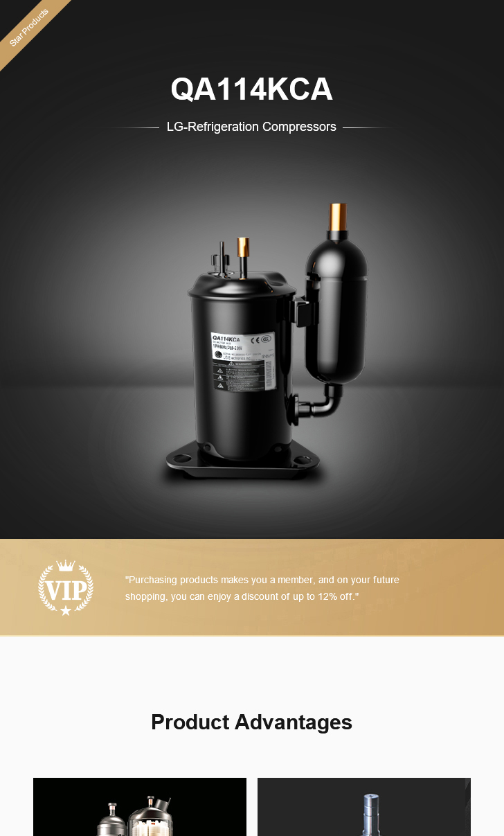 LG Compressor QA114KCA, technical parameters pdf, structure diagram