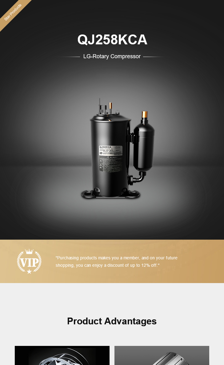 LG Compressor QJ258KCA, technical parameters pdf, structure diagram