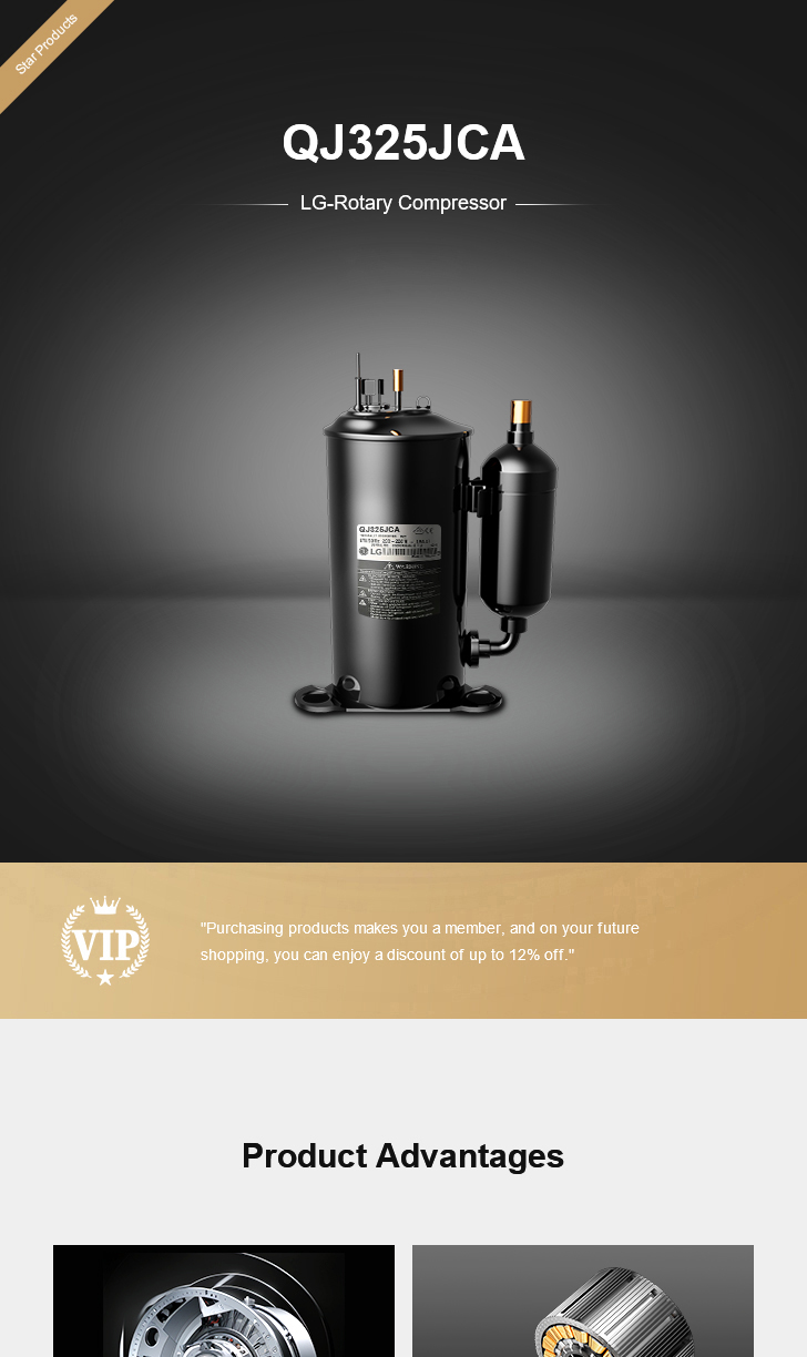 LG Compressor QJ325JCA, technical parameters pdf, structure diagram